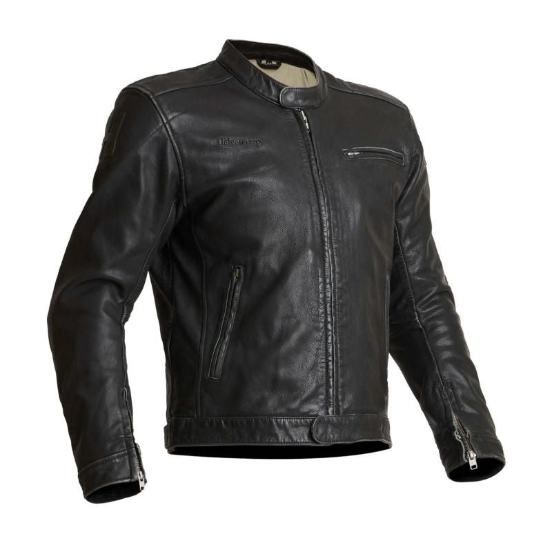 Halvarssons Idre Classic Leather Jacket Black Free Delivery