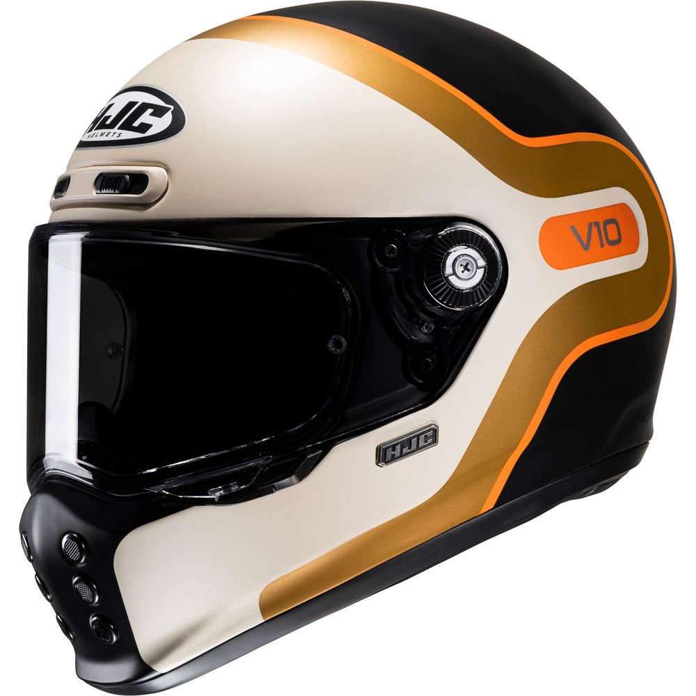 HJC V10 Grape Full Face Helmet MC7SF Gold / Orange | Free Delivery