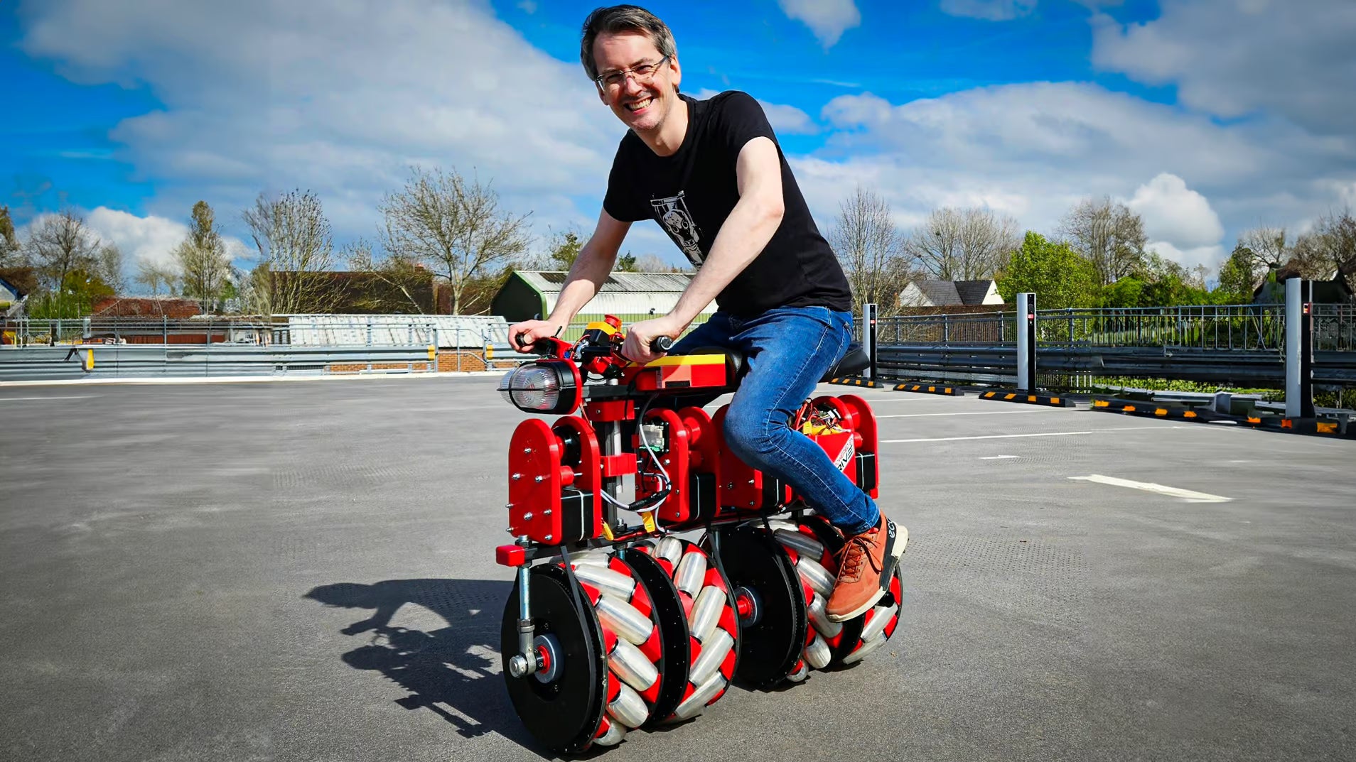 Ride the Omnidirectional Wave with James Bruton's Screw Bike!