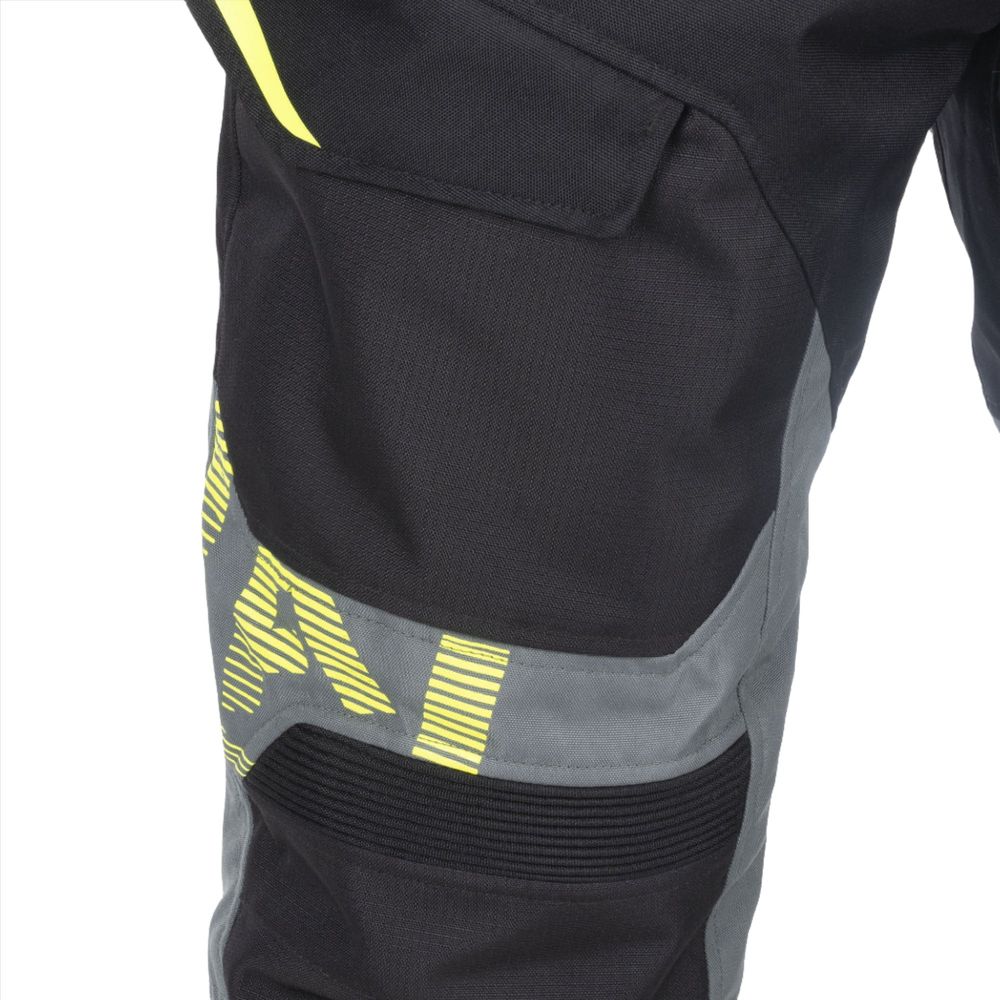 ARMR Kumaji 3.0 Waterproof Textile Trouser Black / Green / Fluo Yellow