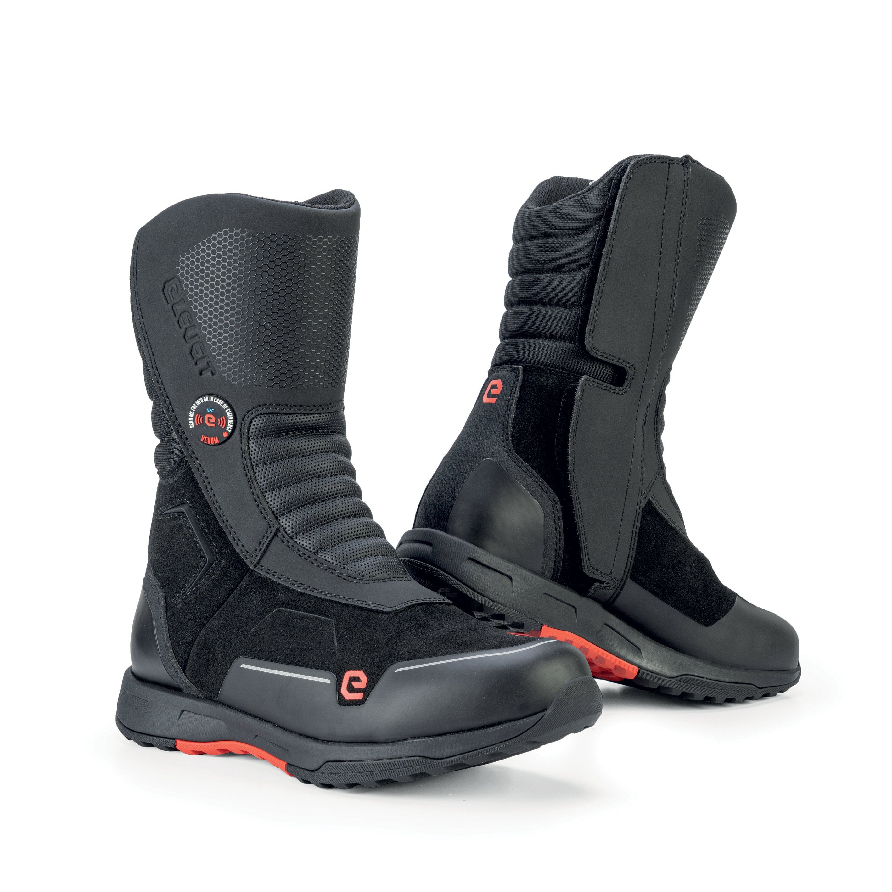 Eleveit Venom Waterproof Touring Boots Black - ThrottleChimp
