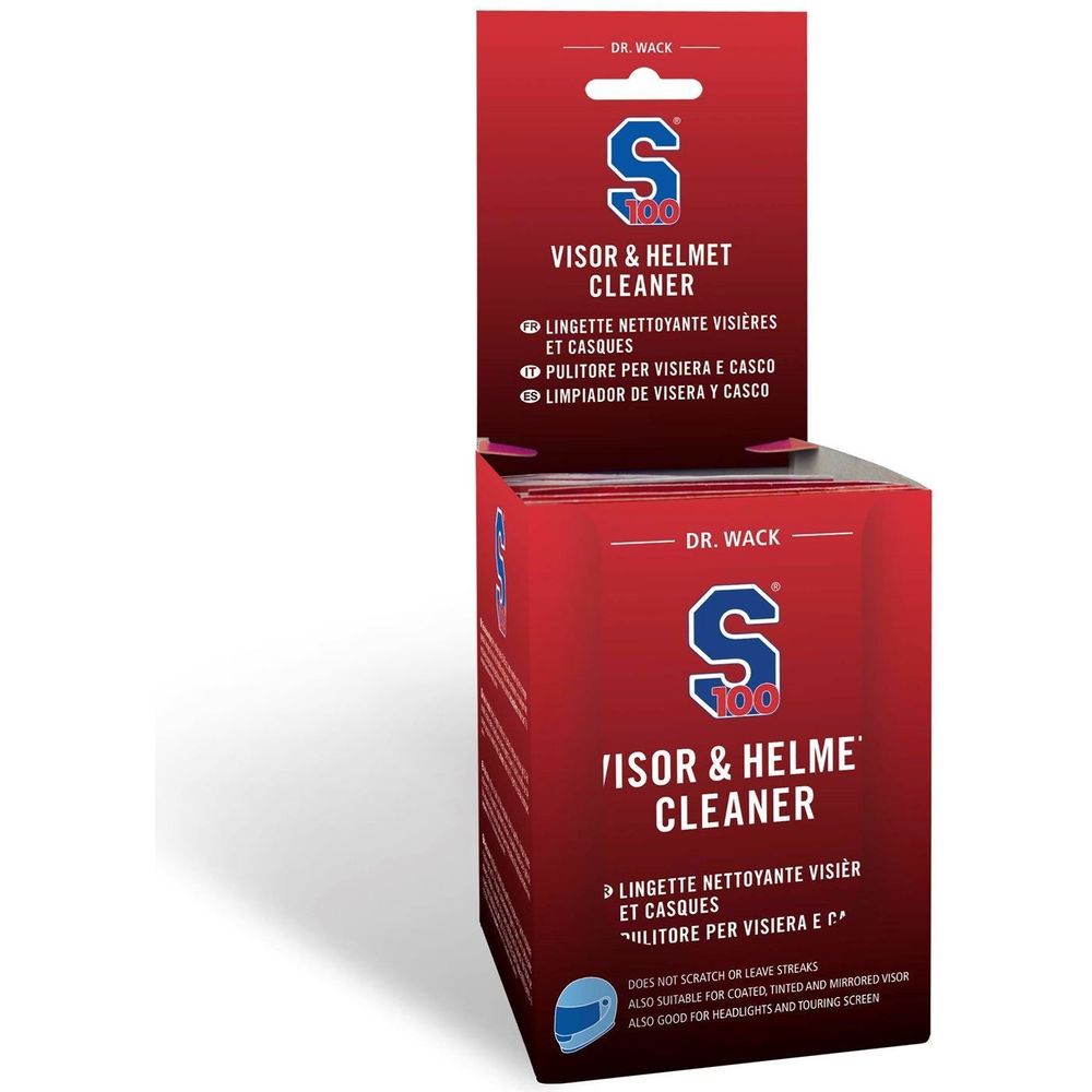 S100 Visor & Helmet Cleaning Wipes - Pack Of 10 - ThrottleChimp