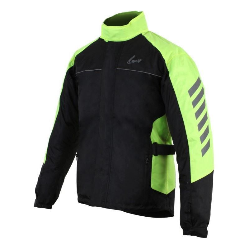 Weise Arica Rain Over Jacket Black / Neon Green (Image 2) - ThrottleChimp