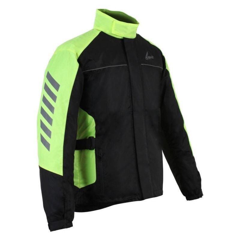 Weise Arica Rain Over Jacket Black / Neon Green - ThrottleChimp