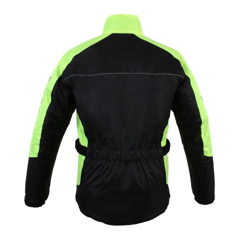 Weise Arica Rain Over Jacket Black / Neon Green (Image 4) - ThrottleChimp