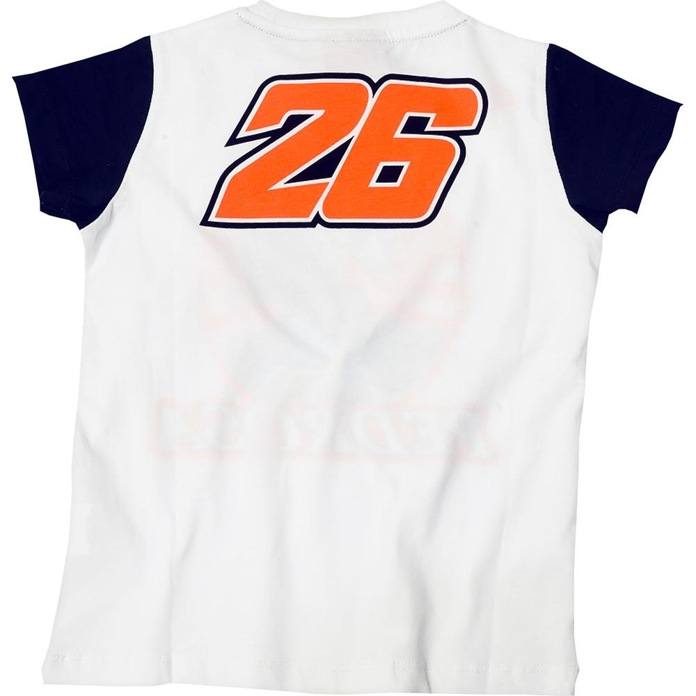 VR46 Bi Kids T-Shirt Pedrosa 26 White (Image 2) - ThrottleChimp