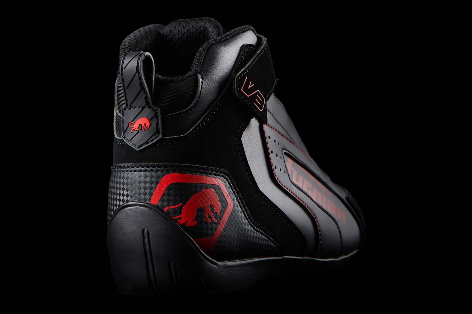 Furygan V3 Shoes Black / Red FREE 1 YEAR Returns, FREE UK Delivery | ThrottleChimp