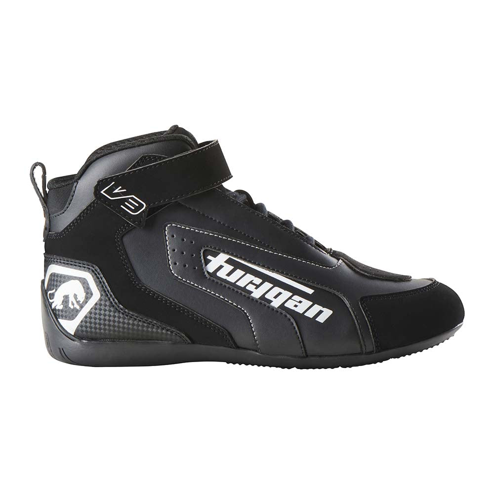 Furygan V3 Shoes Black / White FREE 1 YEAR Returns, FREE UK Delivery | ThrottleChimp