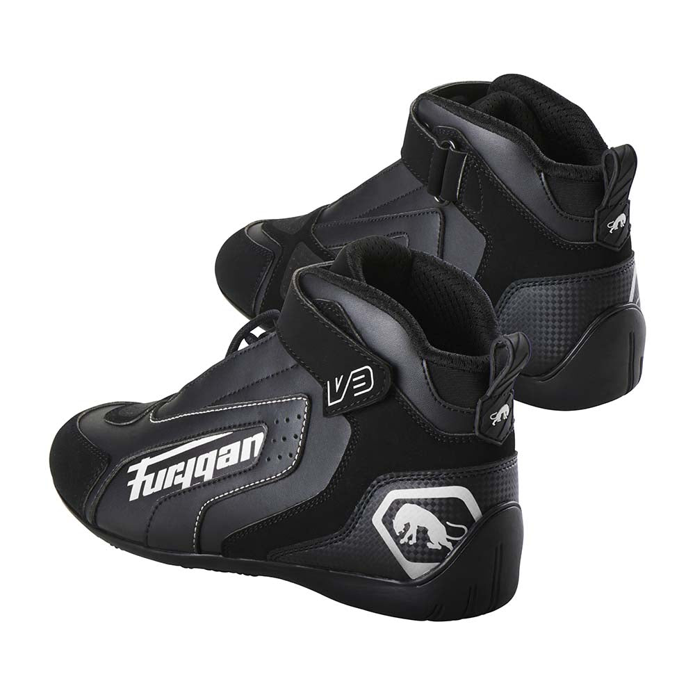 Furygan V3 Shoes Black / White FREE 1 YEAR Returns, FREE UK Delivery | ThrottleChimp