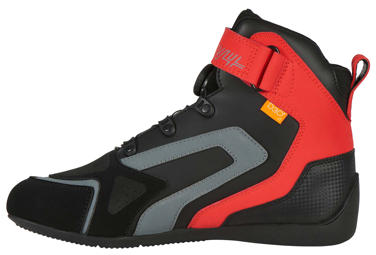 Furygan V4 Easy D3O Shoes Black / Red FREE 1 YEAR Returns, FREE UK Delivery | ThrottleChimp