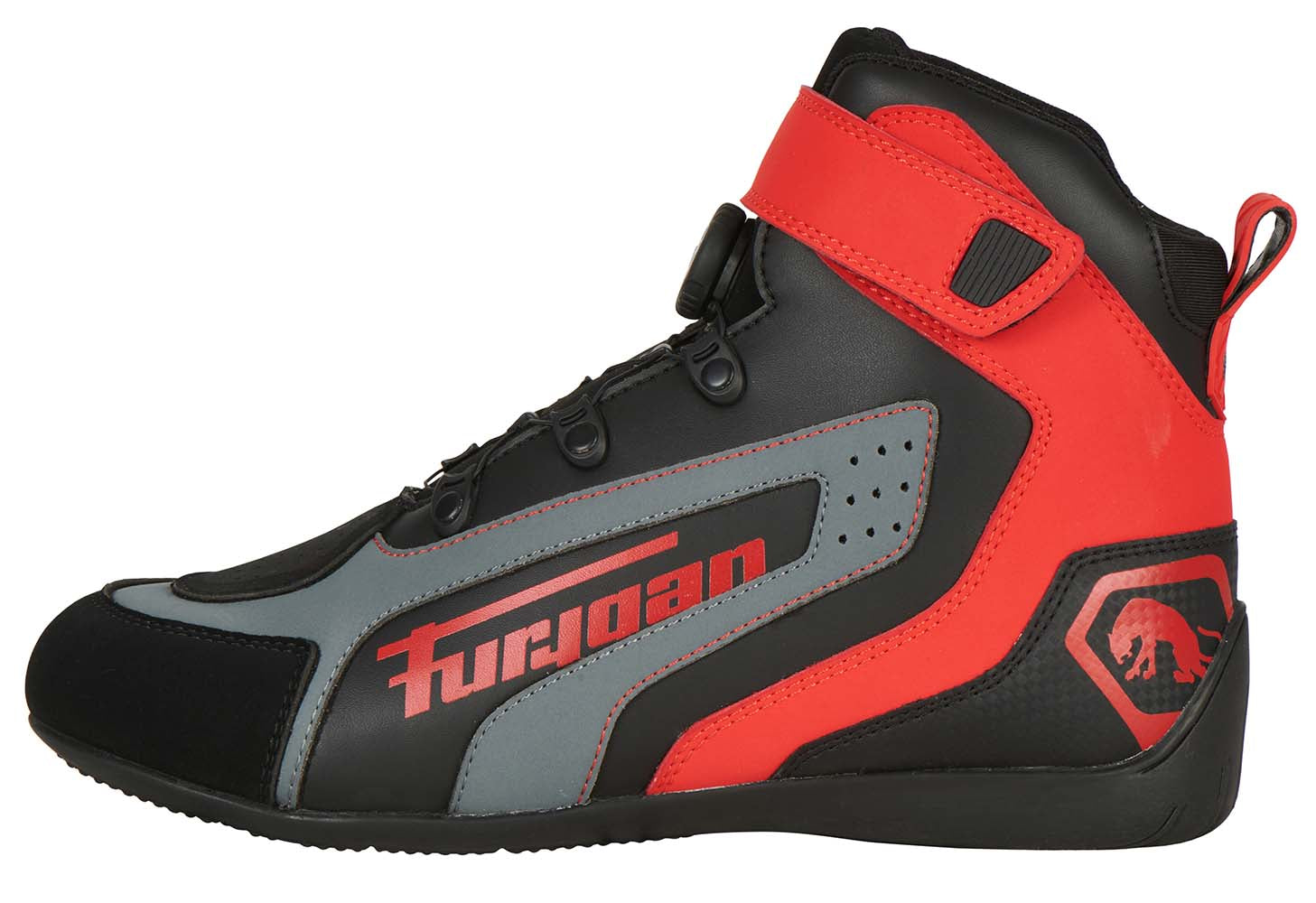 Furygan V4 Easy D3O Shoes Black / Red FREE 1 YEAR Returns, FREE UK Delivery | ThrottleChimp