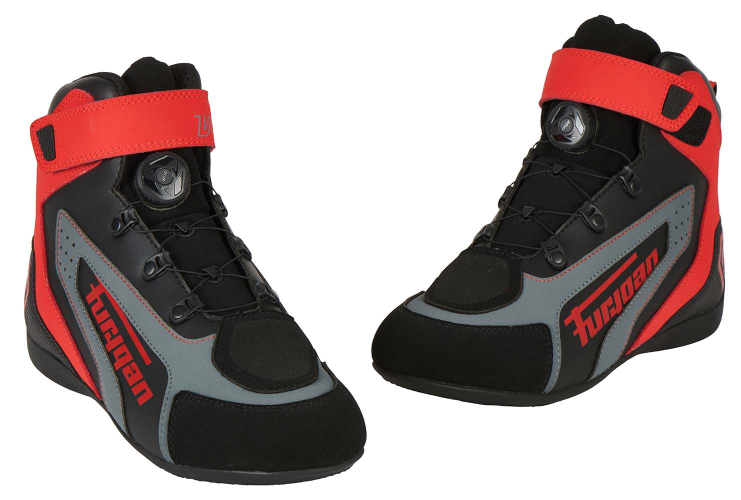 Furygan V4 Easy D3O Shoes Black / Red FREE 1 YEAR Returns, FREE UK Delivery | ThrottleChimp