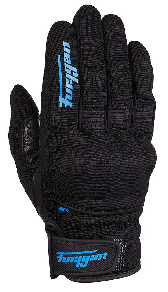 Furygan Jet D3O Textile Gloves Black / Blue FREE 1 YEAR Returns, FREE UK Delivery | ThrottleChimp