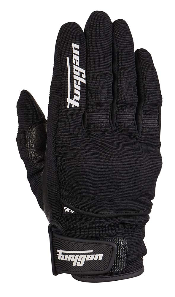 Furygan Jet D3O Textile Gloves Black / White FREE 1 YEAR Returns, FREE UK Delivery | ThrottleChimp