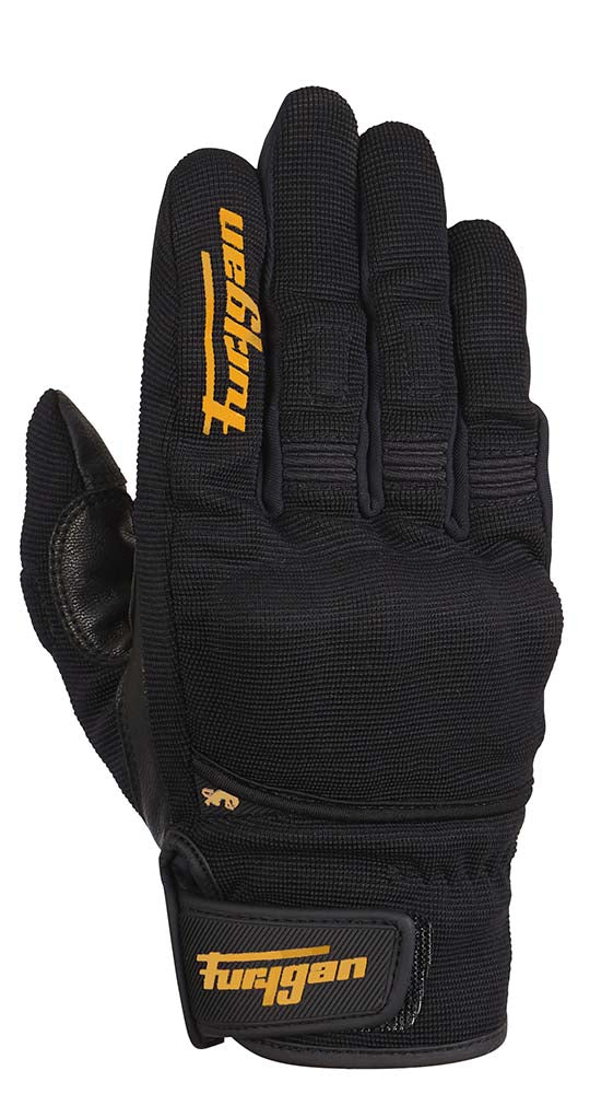 Furygan Jet D3O Textile Gloves Black / Orange FREE 1 YEAR Returns, FREE UK Delivery | ThrottleChimp