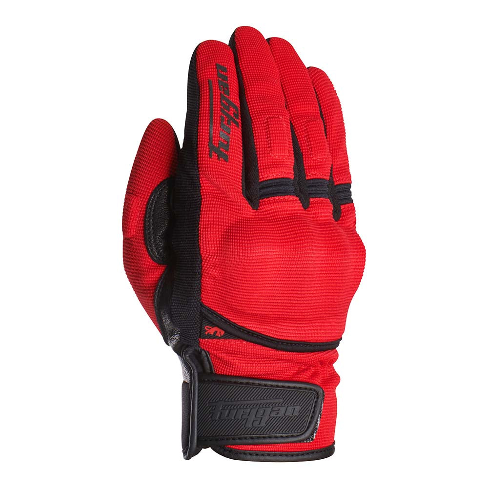 Furygan Jet D3O Textile Gloves Red / Black FREE 1 YEAR Returns, FREE UK Delivery | ThrottleChimp