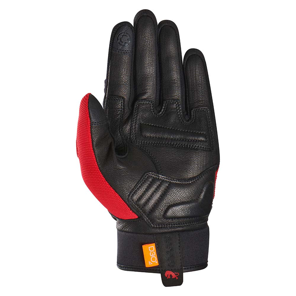 Furygan Jet D3O Textile Gloves Red / Black FREE 1 YEAR Returns, FREE UK Delivery | ThrottleChimp