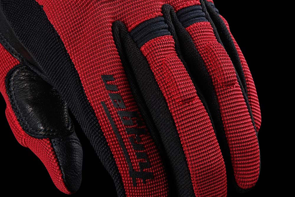 Furygan Jet D3O Ladies Textile Gloves Burgundy / Black FREE 1 YEAR Returns, FREE UK Delivery | ThrottleChimp