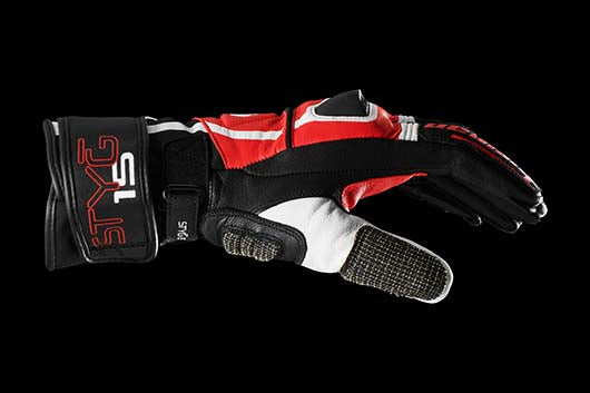 Furygan STYG15 Leather Gloves Black / White / Red FREE 1 YEAR Returns, FREE UK Delivery | ThrottleChimp