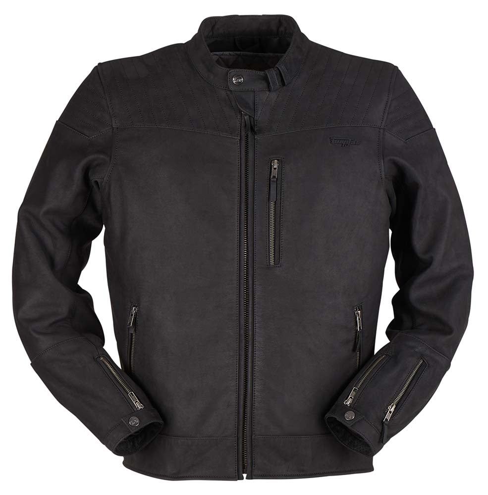 Furygan Clint Evo Leather Jacket Black FREE 1 YEAR Returns, FREE UK Delivery | ThrottleChimp