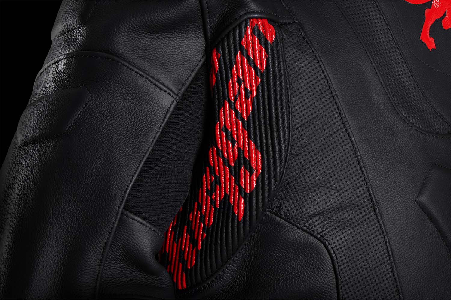 Furygan Raptor Evo 3 Leather Jacket Black / Red FREE 1 YEAR Returns, FREE UK Delivery | ThrottleChimp