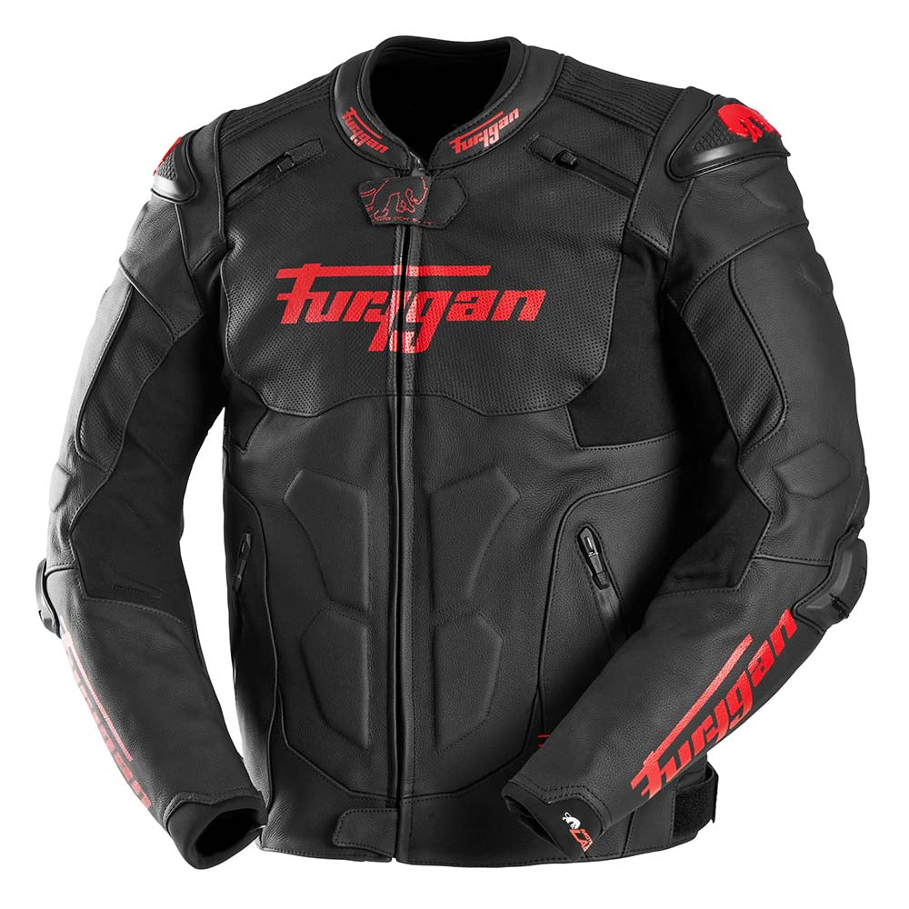 Furygan Raptor Evo 3 Leather Jacket Black / Red FREE 1 YEAR Returns, FREE UK Delivery | ThrottleChimp