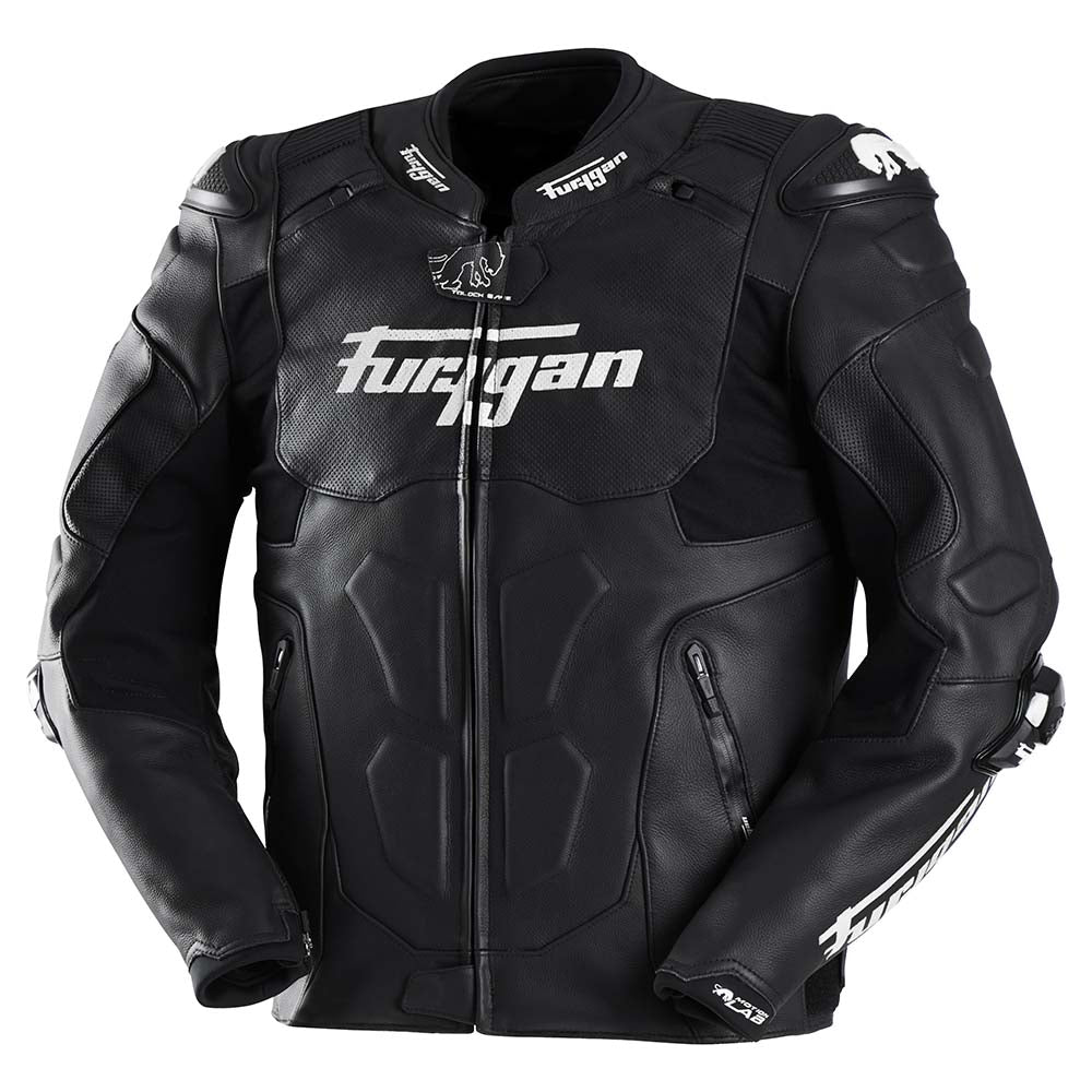 Furygan Raptor Evo 3 Leather Jacket Black / White FREE 1 YEAR Returns, FREE UK Delivery | ThrottleChimp