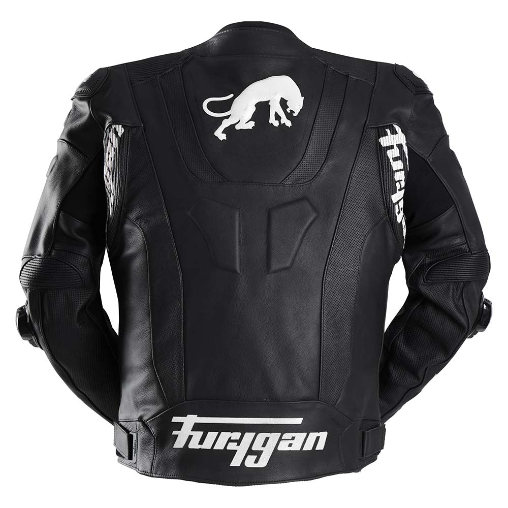 Furygan Raptor Evo 3 Leather Jacket Black / White FREE 1 YEAR Returns, FREE UK Delivery | ThrottleChimp