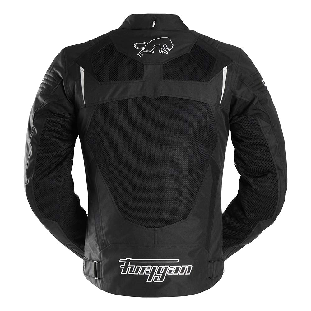 Furygan WB08 Vented+ Textile Jacket Black / White FREE 1 YEAR Returns, FREE UK Delivery | ThrottleChimp