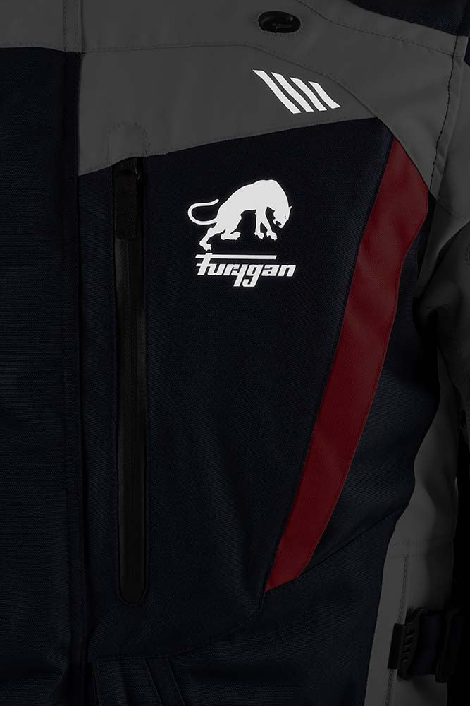 Furygan Apalaches Evo Textile Jacket Blue / Pearl / Red FREE 1 YEAR Returns, FREE UK Delivery | ThrottleChimp