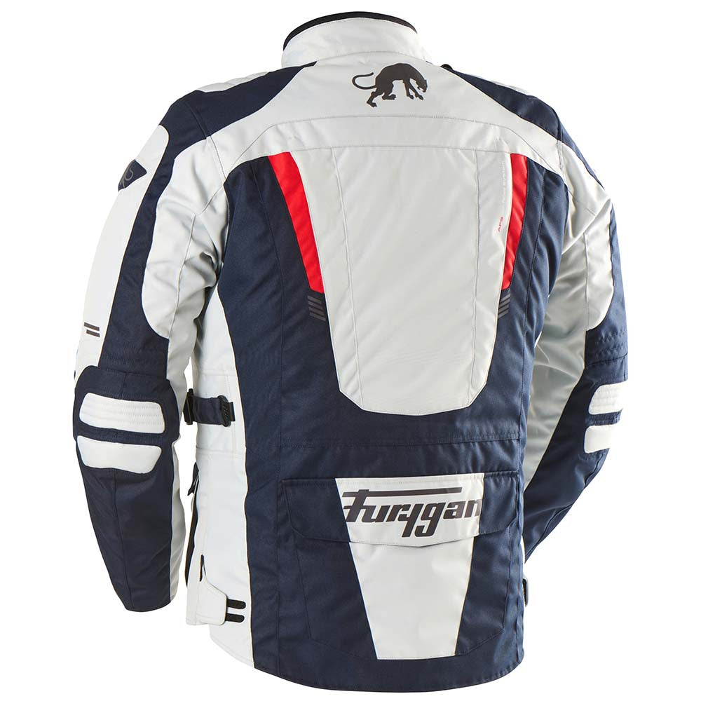 Furygan Apalaches Evo Textile Jacket Blue / Pearl / Red FREE 1 YEAR Returns, FREE UK Delivery | ThrottleChimp