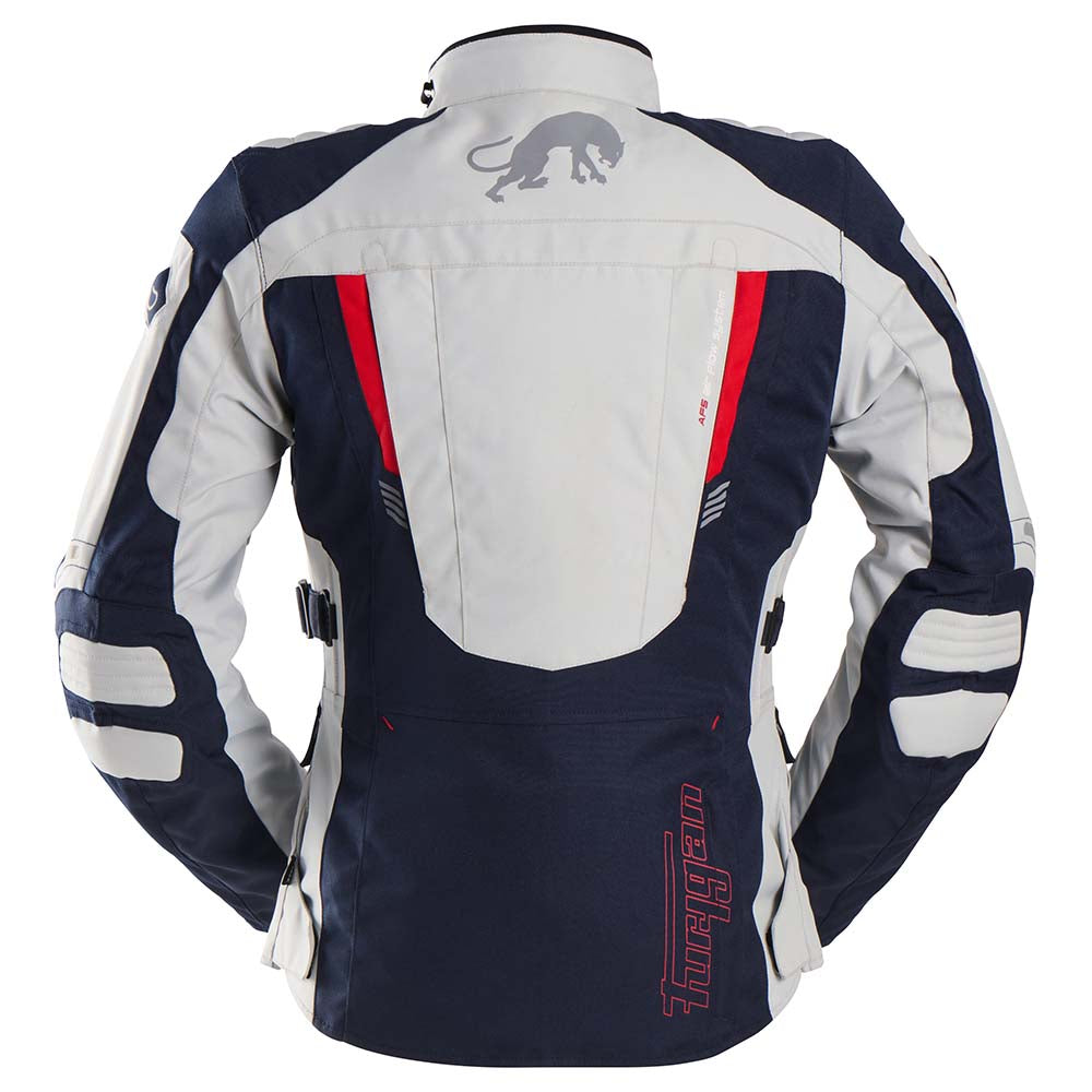 Furygan Apalaches Evo Ladies Textile Jacket Blue / Pearl / Red FREE 1 YEAR Returns, FREE UK Delivery | ThrottleChimp