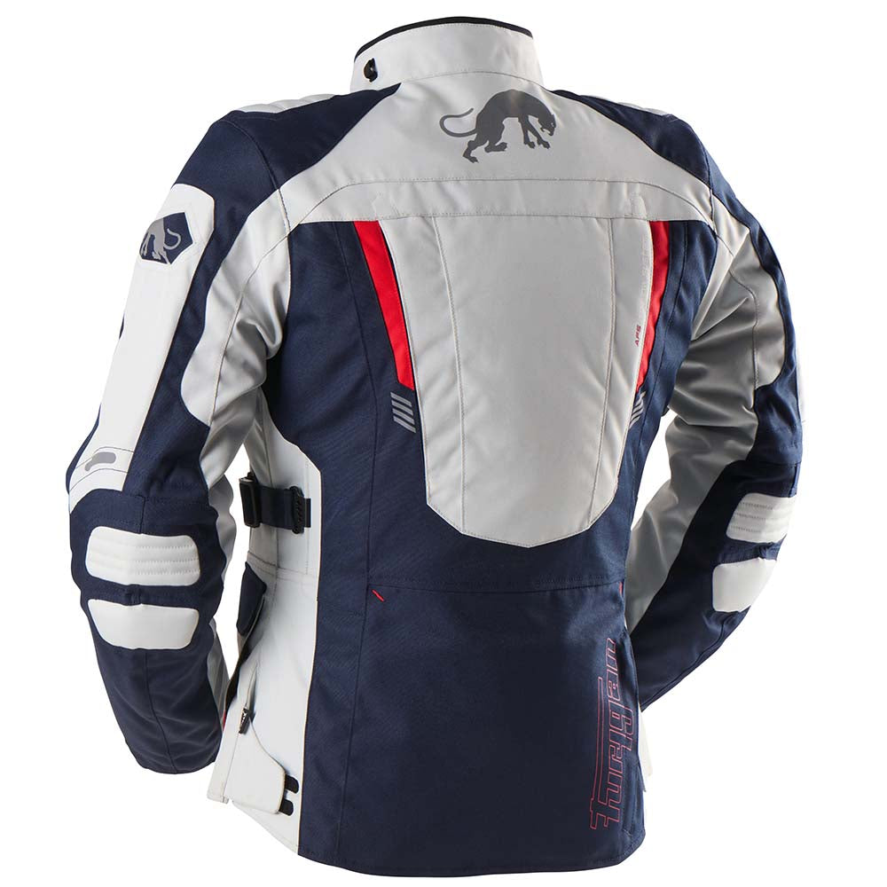 Furygan Apalaches Evo Ladies Textile Jacket Blue / Pearl / Red FREE 1 YEAR Returns, FREE UK Delivery | ThrottleChimp