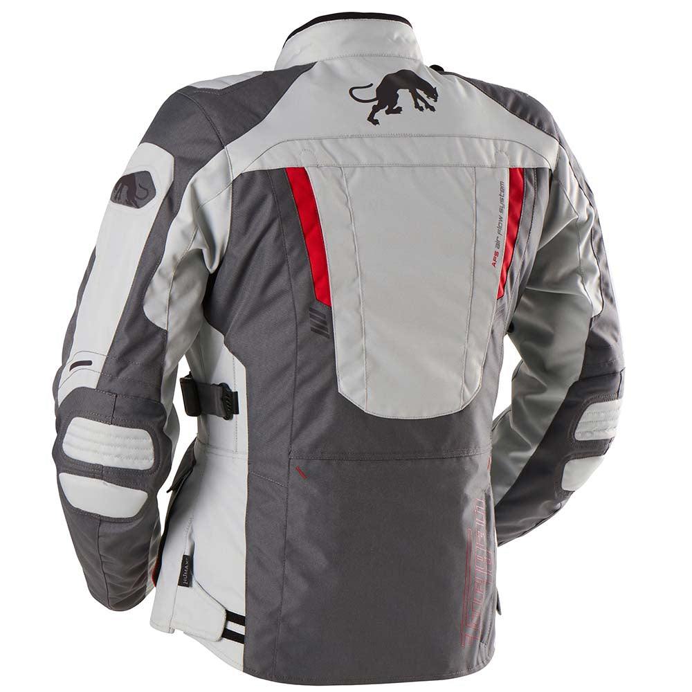 Furygan Apalaches Evo Ladies Textile Jacket Grey / Pearl / Red FREE 1 YEAR Returns, FREE UK Delivery | ThrottleChimp