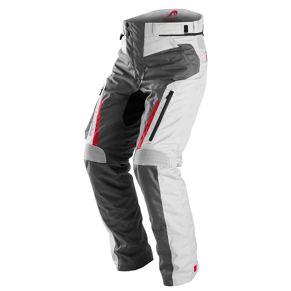 Furygan Killington Textile Trouser Grey / Pearl / Red FREE 1 YEAR Returns, FREE UK Delivery | ThrottleChimp