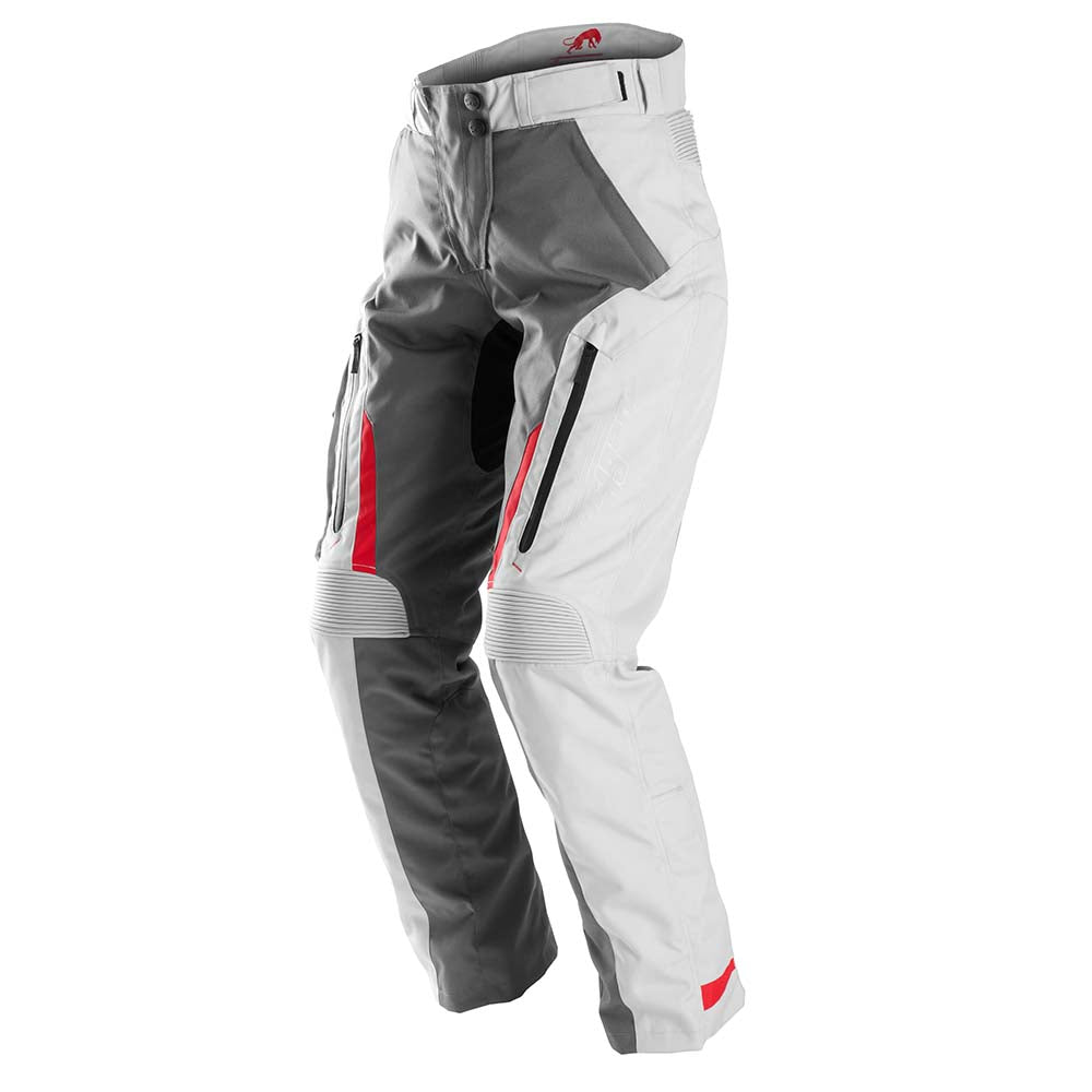 Furygan Killington Ladies Textile Trouser Grey / Pearl / Red FREE 1 YEAR Returns, FREE UK Delivery | ThrottleChimp