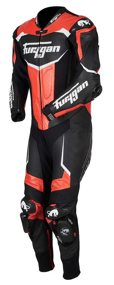 Furygan Overtake One Piece Leather Suit Black / Red FREE 1 YEAR Returns, FREE UK Delivery | ThrottleChimp