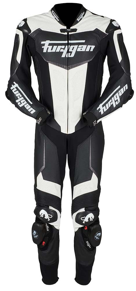 Furygan Overtake One Piece Leather Suit Black / White FREE 1 YEAR Returns, FREE UK Delivery | ThrottleChimp