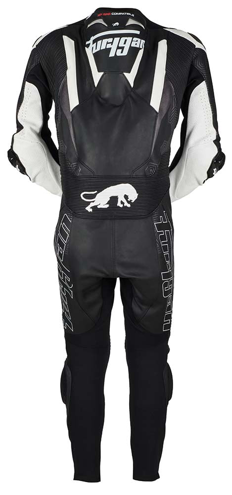 Furygan Overtake One Piece Leather Suit Black / White FREE 1 YEAR Returns, FREE UK Delivery | ThrottleChimp