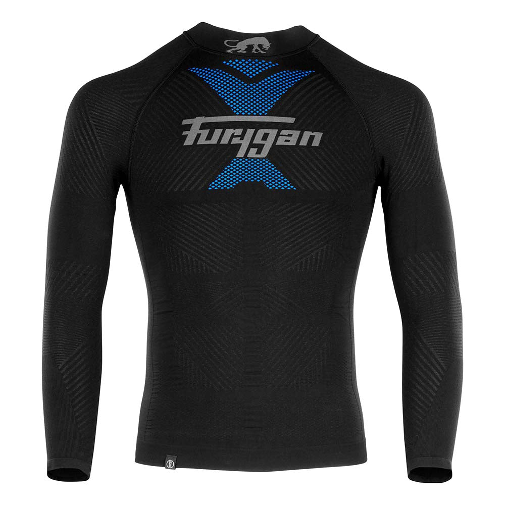 Furygan Active Thermo Base Layer Long Sleeves T-Shirt Black / Blue FREE 1 YEAR Returns, FREE UK Delivery | ThrottleChimp