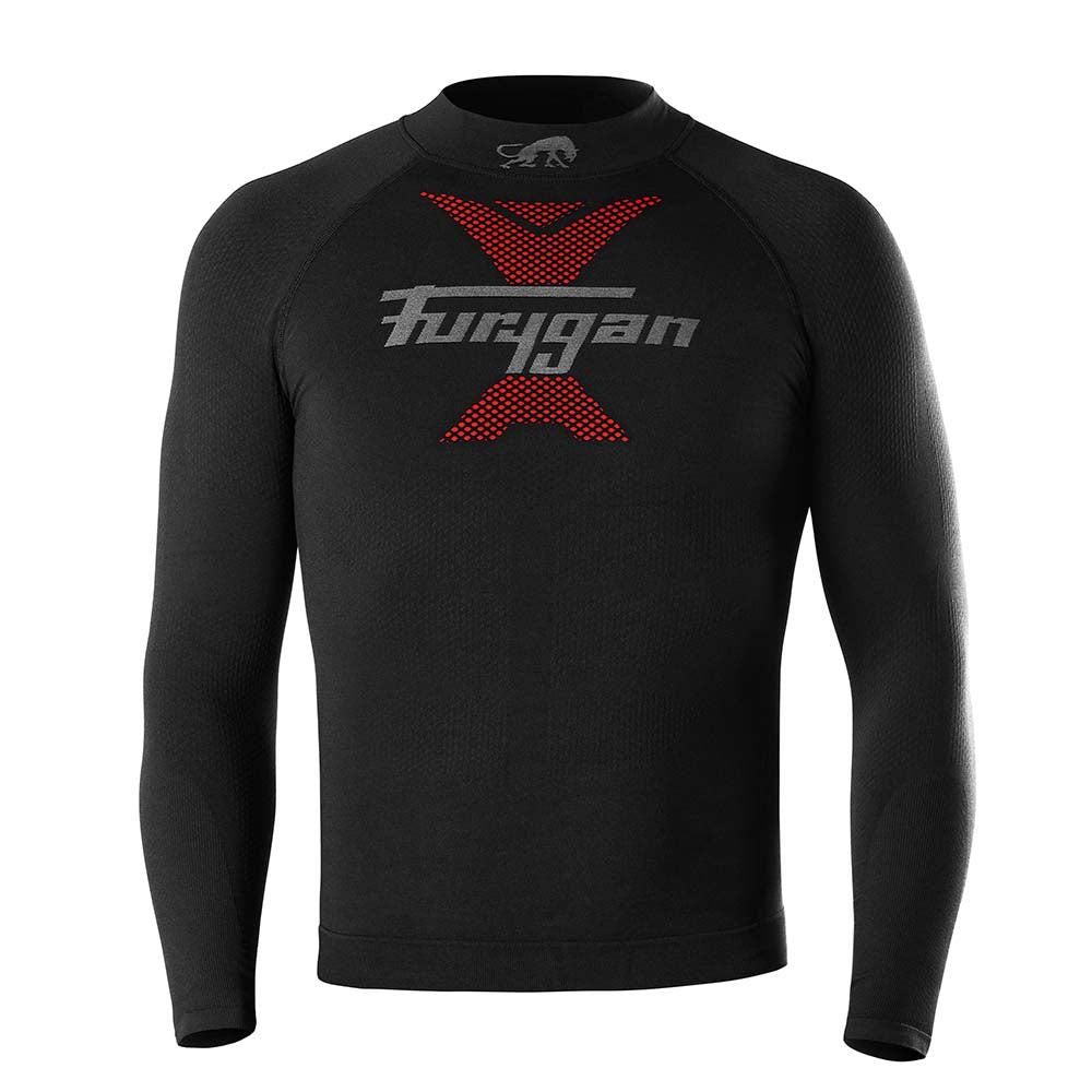 Furygan Active 37.5 Thermo Base Layer Long Sleeves T-Shirt Black / Red FREE 1 YEAR Returns, FREE UK Delivery | ThrottleChimp