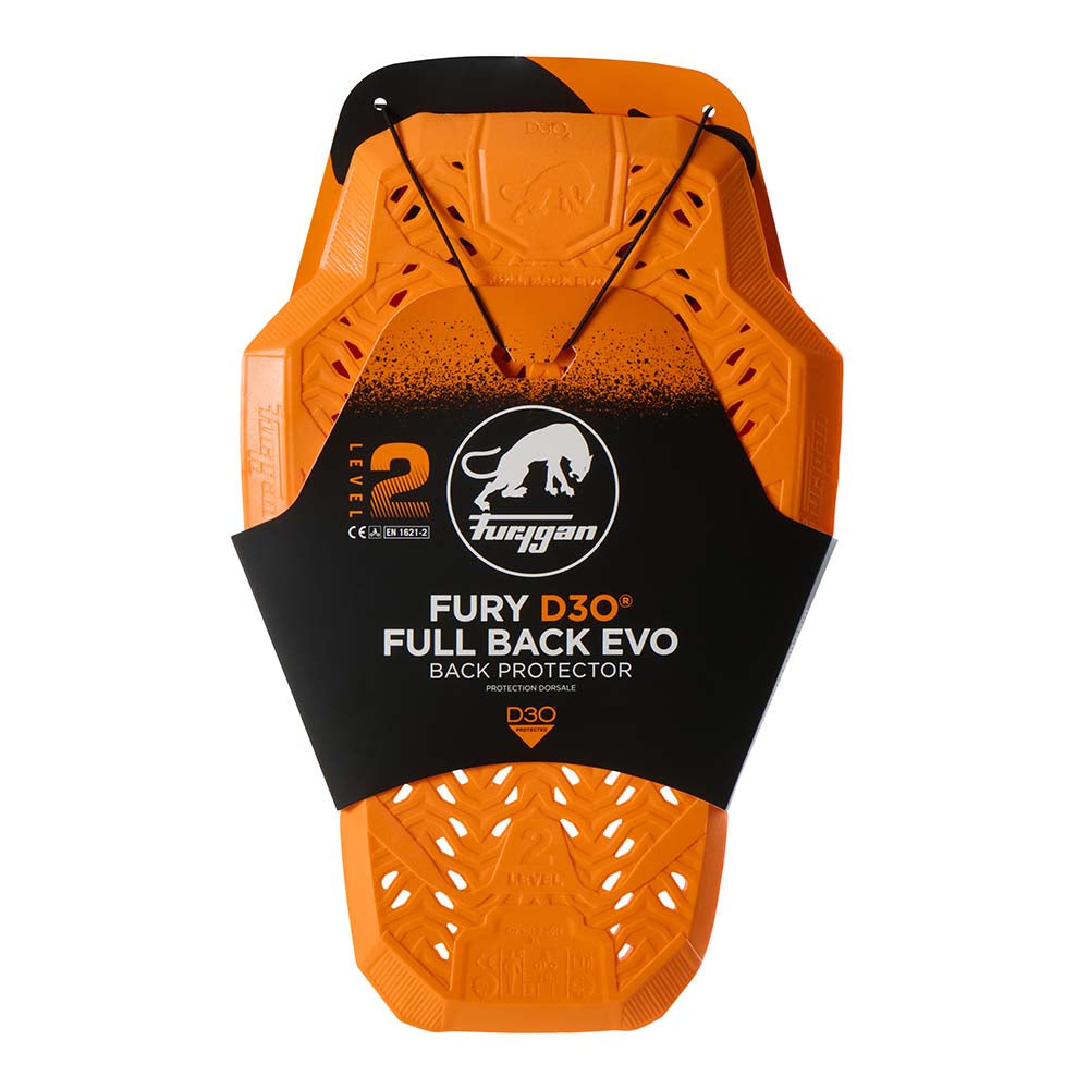 Furygan D3O Evo 2 Full Back Protector Orange FREE 1 YEAR Returns, FREE UK Delivery | ThrottleChimp