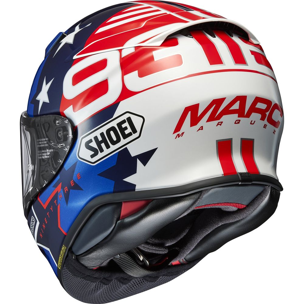 Shoei NXR2 Marquez American Spirit Full Face Helmet Blue (Image 3) - ThrottleChimp