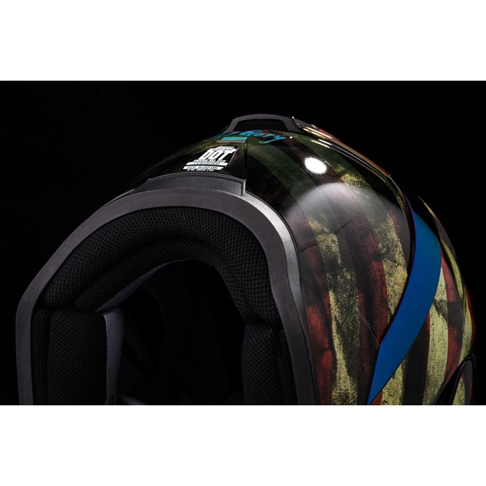 Icon Airform Old Glory Full Face Helmet Blue / Red / White FREE 1 YEAR Returns, FREE UK Delivery | ThrottleChimp