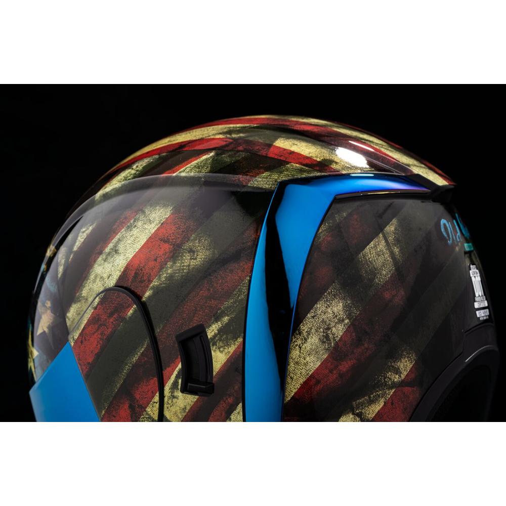 Icon Airform Old Glory Full Face Helmet Blue / Red / White FREE 1 YEAR Returns, FREE UK Delivery | ThrottleChimp