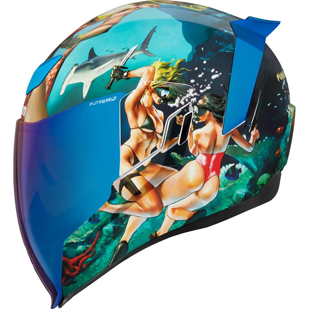 Icon Airflite Pleasuredome4 Full Face Helmet Blue