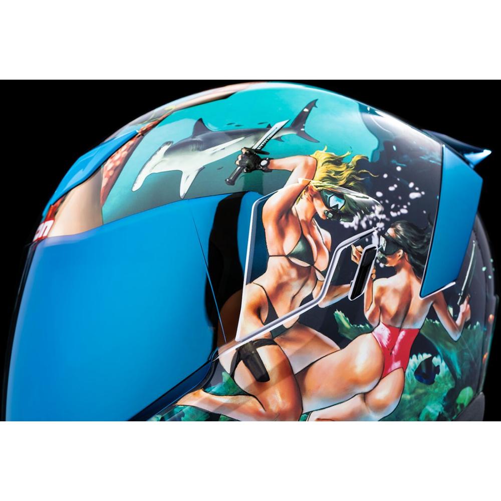 Icon Airflite Pleasuredome4 Full Face Helmet Blue