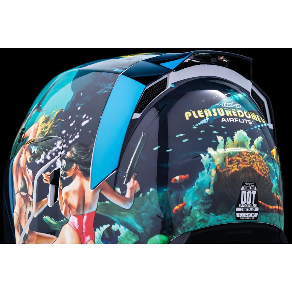 Icon Airflite Pleasuredome4 Full Face Helmet Blue