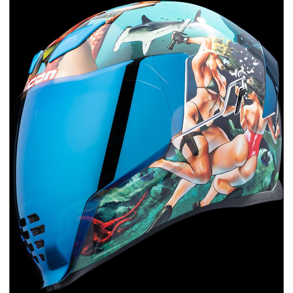 Icon Airflite Pleasuredome4 Full Face Helmet Blue