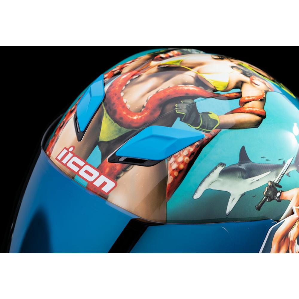 Icon Airflite Pleasuredome4 Full Face Helmet Blue